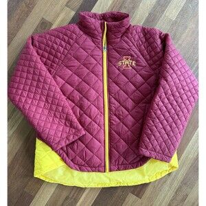 G III 4Her Iowa State Cyclones Jacket Womens XL Quilted Full Zip Nice
